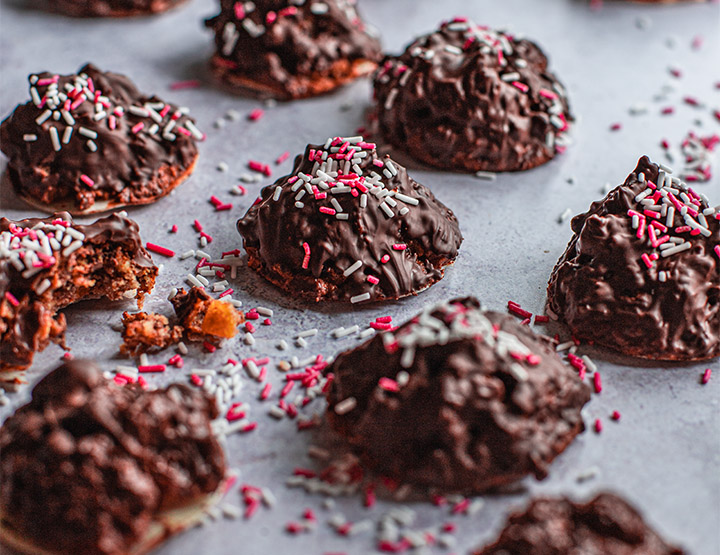 Weiche Lebkuchen mit Zuckerstreuseln