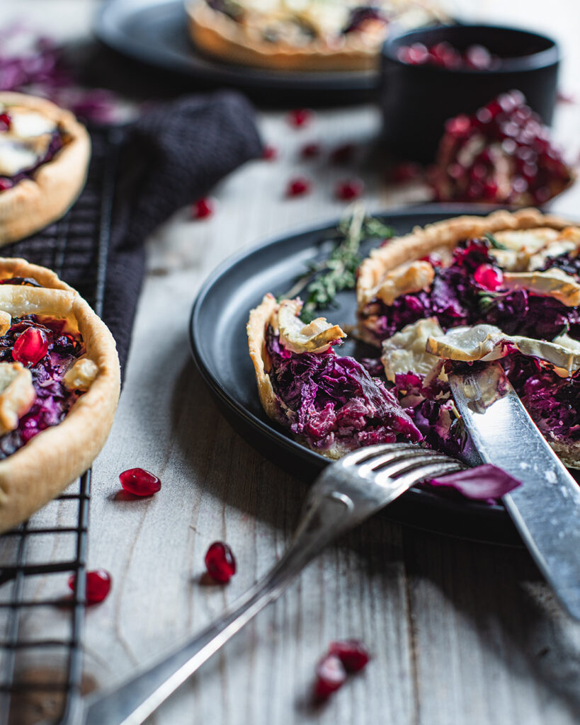 Rotkohl-Ziegenkäse Tartelettes