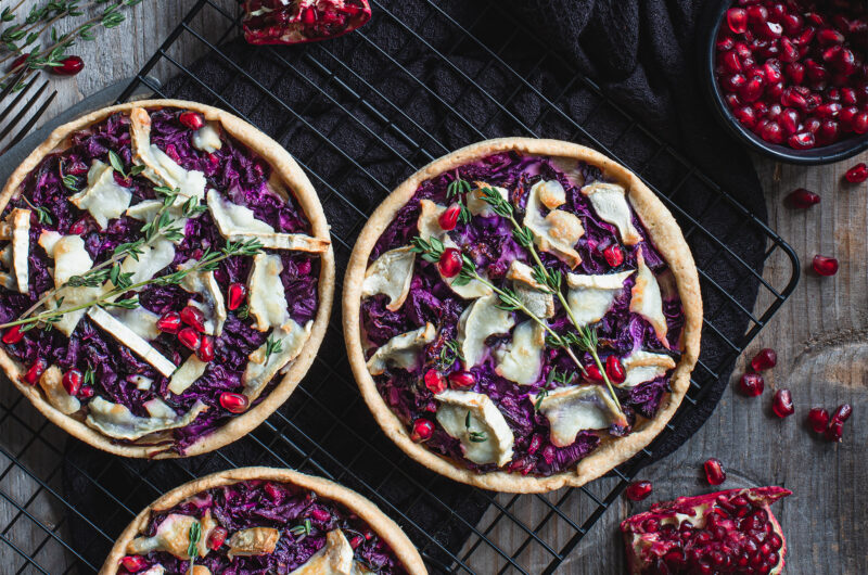 Rotkohl Tartlettes mit Ziegenkäse