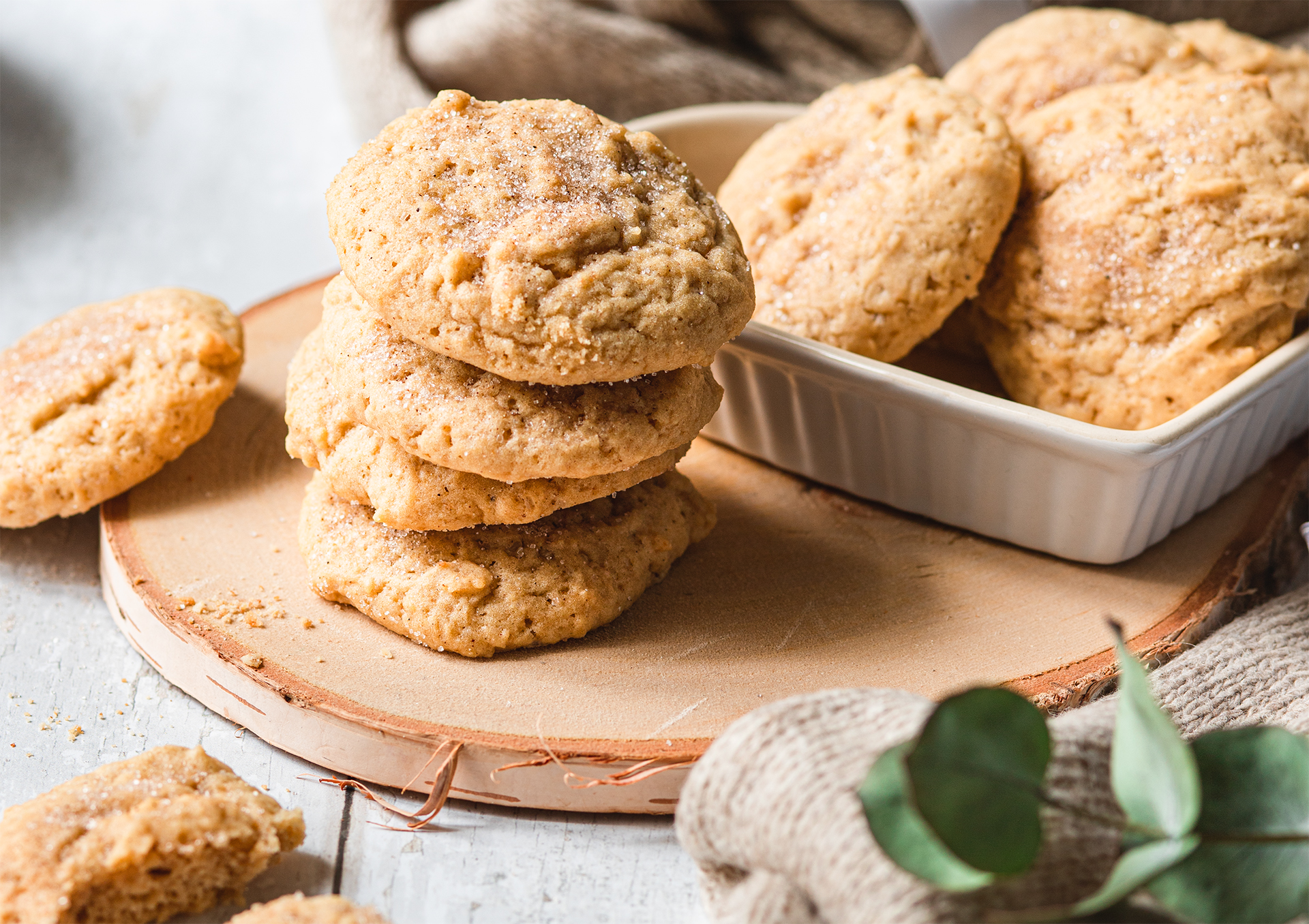 Stapel mit leckeren Snicker Doodle Cookies