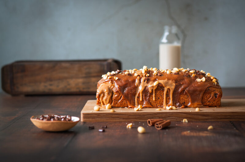 Veganes Bananenbrot mit Topping
