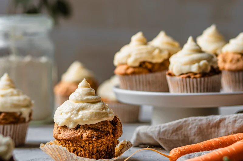 Möhrenmuffins mit Frischkäse Frosting