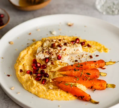 Glasierte Möhren mit Feta, Küchenschlacht Vorspeise